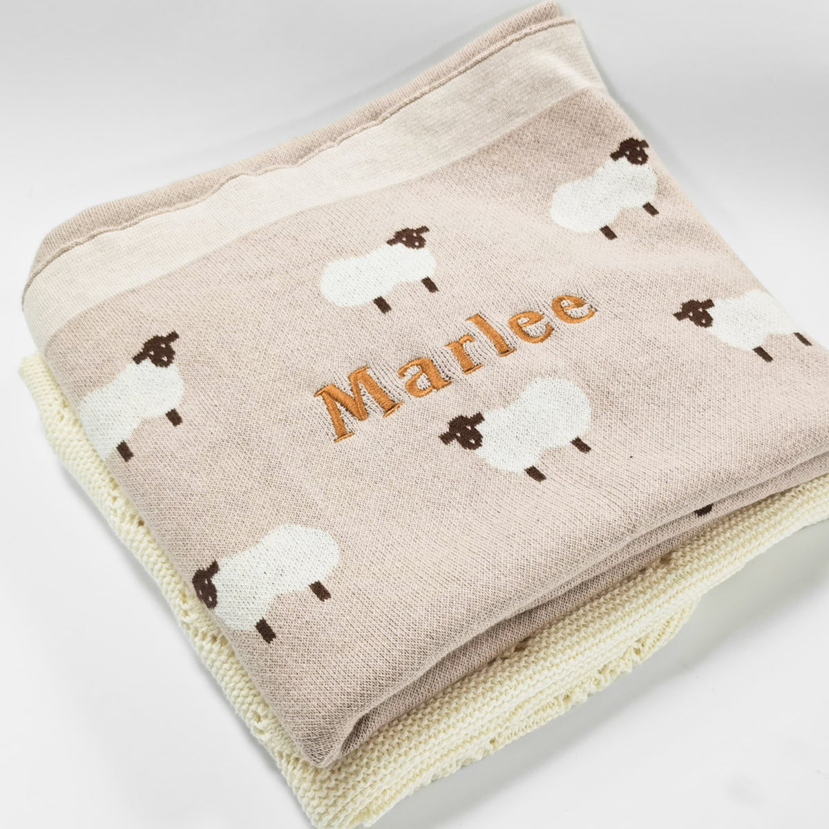 Personalized Baby Sheep Blanket