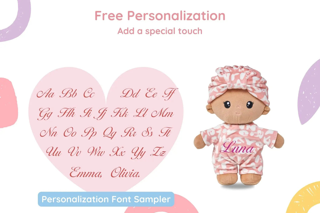 Leyadoll Soft Plush Personalized Leya Doll My First Baby Girl Doll