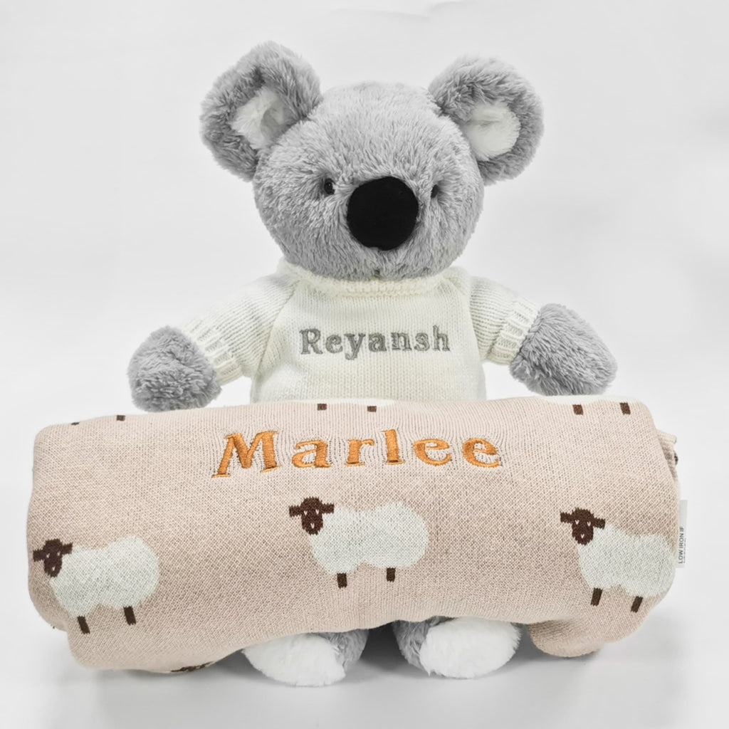 Personalized Baby Sheep Blanket